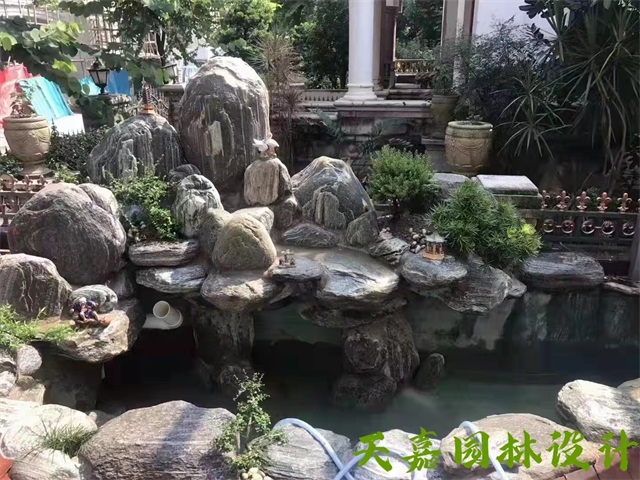 衢州假山流水喷泉鱼池制作